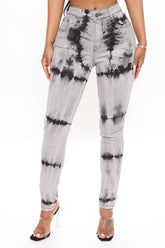 A Night Out Tie Dye Skinny Jeans - Grey Ins Street